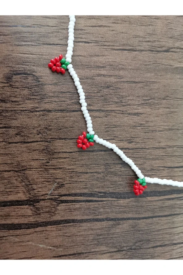 MİNİK ADIMLAR Minik Adımlar Kum Boncuk El Yapımı Üzüm Kolye - 3