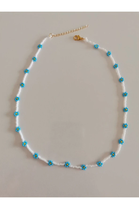 MİNİK ADIMLAR Kum Boncuk Papatya Kolye
