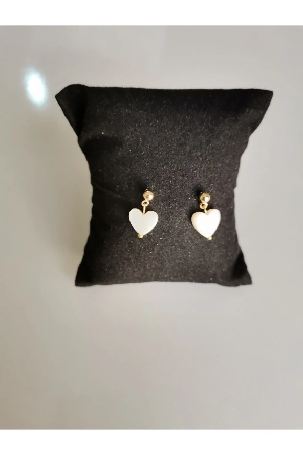 MİNİK ADIMLAR Sedef Kalp Top Küpe - 3