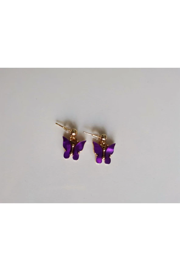 MİNİK ADIMLAR Kelebek Top Küpe - 4