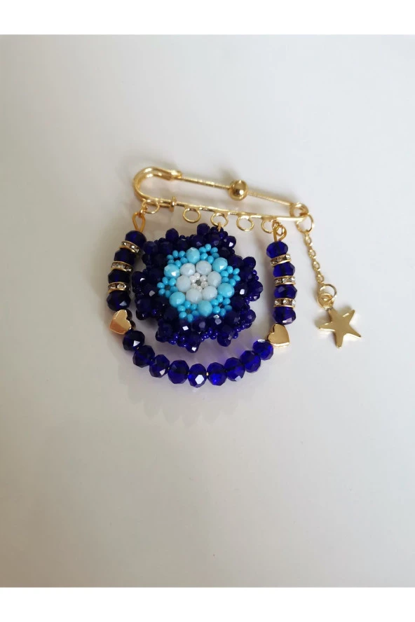 MİNİK ADIMLAR Nazar Boncuğu Cevşenli Bebek Yaka & Yastık Ve Beşik İğnesi - 2