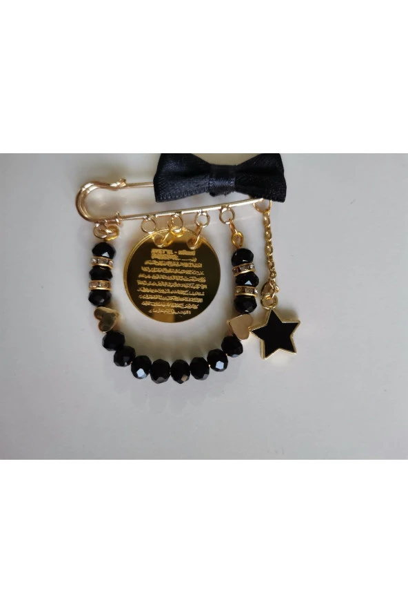 MİNİK ADIMLAR Ayetel Kürsi' Li Bebek Yaka & Yastık Ve Beşik İğnesi - 3