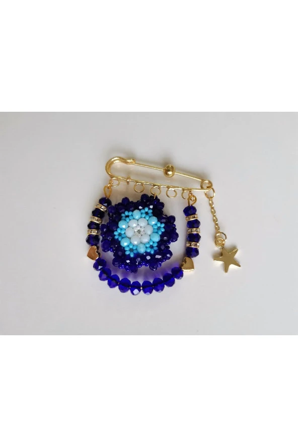 MİNİK ADIMLAR Nazar Boncuğu Cevşenli Bebek Yaka & Yastık Ve Beşik İğnesi - 3