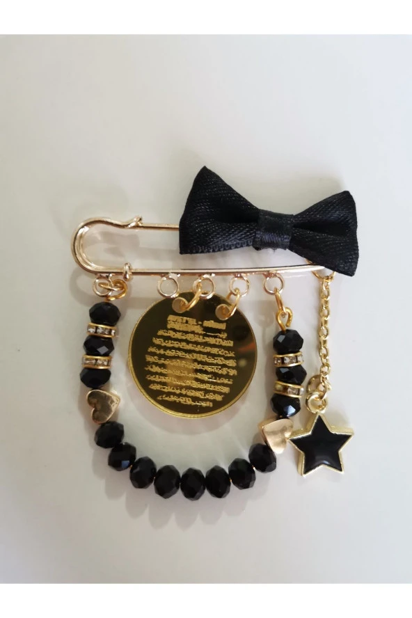 MİNİK ADIMLAR Ayetel Kürsi' Li Bebek Yaka & Yastık Ve Beşik İğnesi - 4