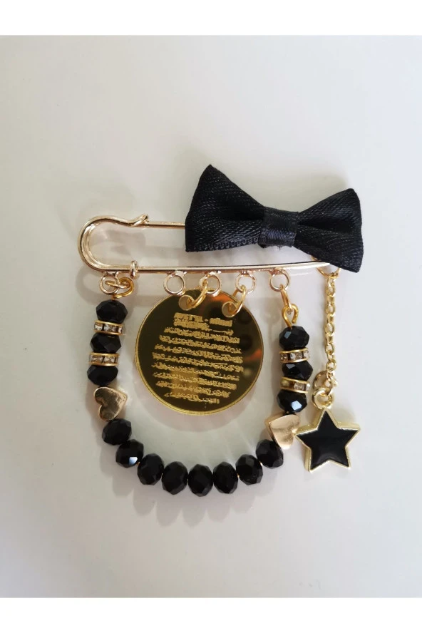 MİNİK ADIMLAR Ayetel Kürsi' Li Bebek Yaka & Yastık Ve Beşik İğnesi - 5