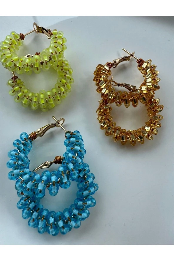 MİNİK ADIMLAR Minik Adımlar Boncuk Halka Küpe - 3