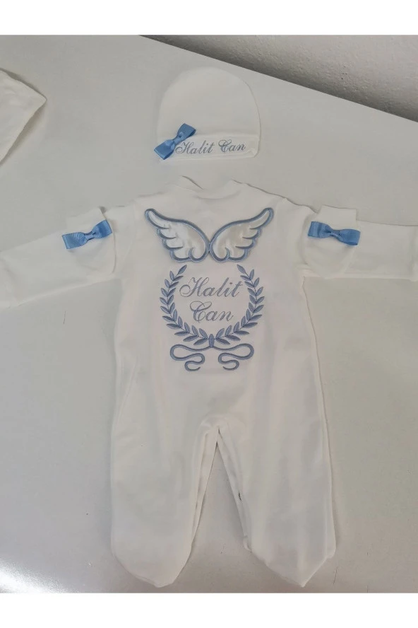 MİNİK ADIMLAR İsme Özel Nakışlı Tulum - 2