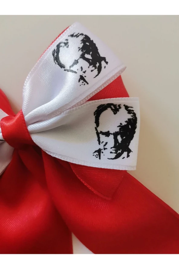 MİNİK ADIMLAR 2 Adet 29 Ekim 10 Kasım ATATÜRK Ve İMZASI Baskılı Özel Tasarım Klips Toka - 3