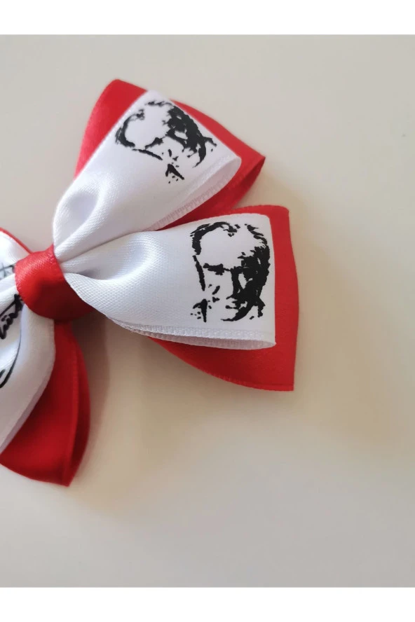 MİNİK ADIMLAR 2 Adet 29 Ekim 10 Kasım ATATÜRK Ve İMZASI Baskılı Özel Tasarım Klips Toka - 3