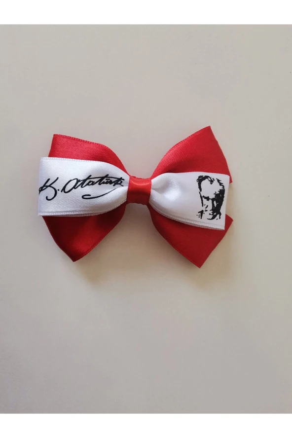 MİNİK ADIMLAR 2 Adet 29 Ekim 10 Kasım ATATÜRK Ve İMZASI Baskılı Özel Tasarım Klips Toka - 3