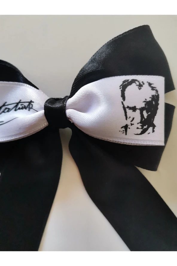 MİNİK ADIMLAR 2 Adet 23 Nisan Tokası Atatürk Ve Imzası Baskılı Özel Tasarım Klipsli - 3