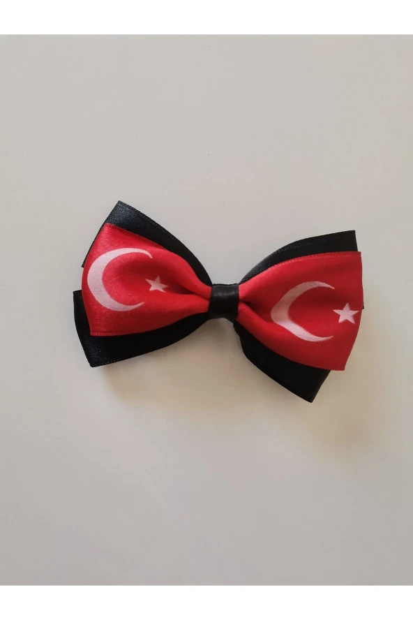 MİNİK ADIMLAR 23 Nisan Tokası Türk Bayrağı Baskılı Özel Tasarım Klipsli - 3