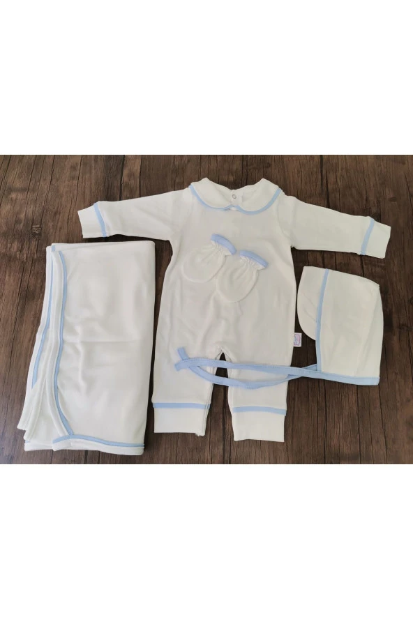 MİNİK ADIMLAR Minik Adımlar Biyeli Bebek Tulum Seti Ve Bebek Battaniyesi