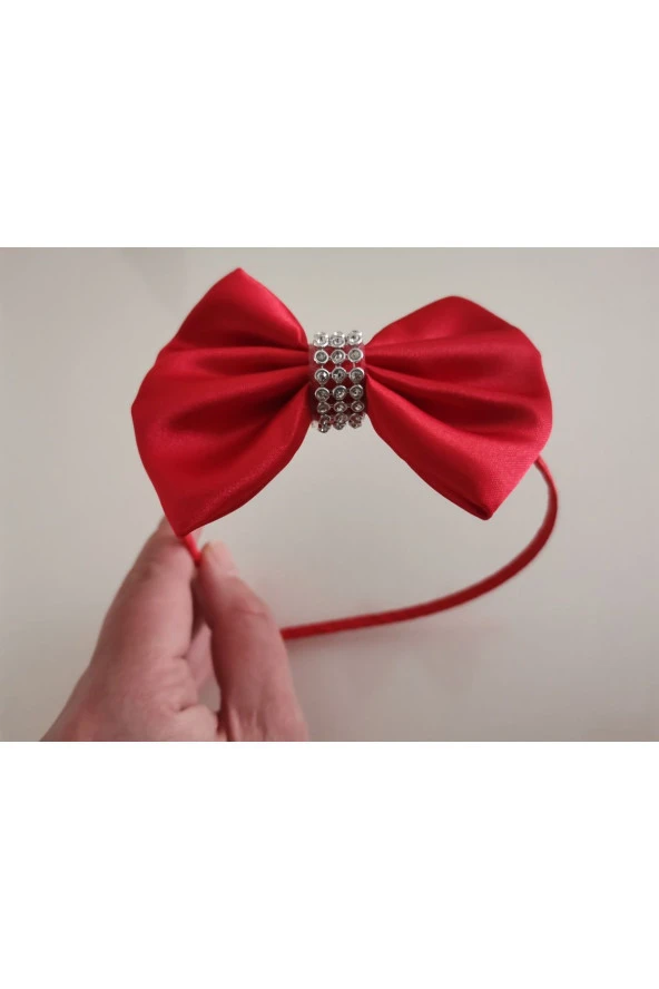 MİNİK ADIMLAR Kırmızı Taşlı Lohusa Tacı - 4