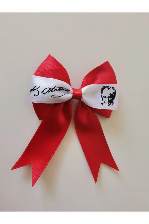 MİNİK ADIMLAR 23 Nisan Tokası Atatürk Ve Imzası Baskılı Özel Tasarım Klipsli - 5