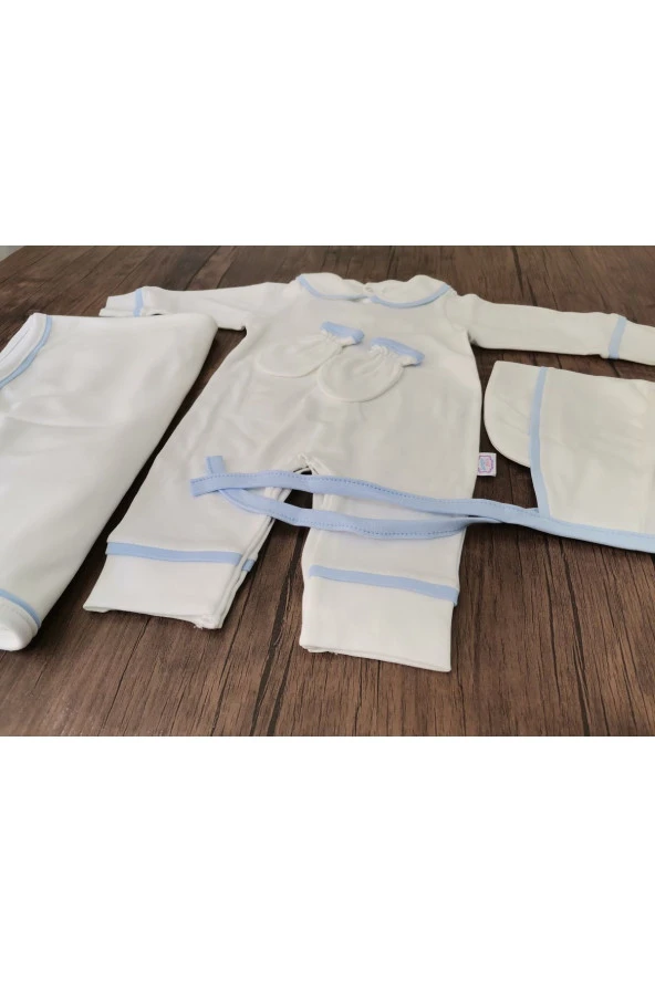 MİNİK ADIMLAR Minik Adımlar Biyeli Bebek Tulum Seti Ve Bebek Battaniyesi - 5