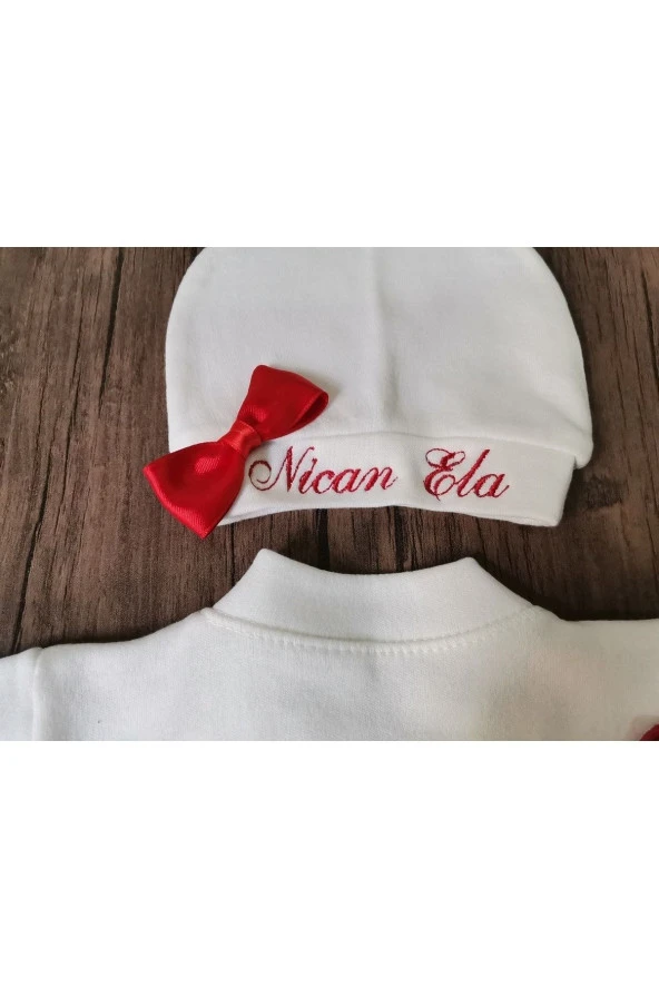 MİNİK ADIMLAR İsme Özel Nakışlı Tulum - 3