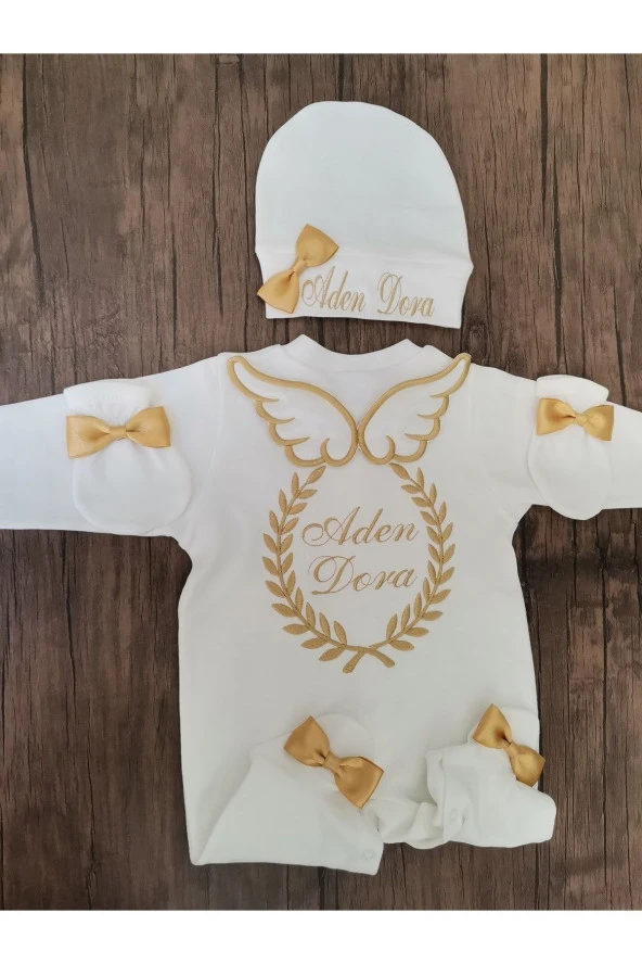 MİNİK ADIMLAR İsme Özel Nakışlı Tulum - 3