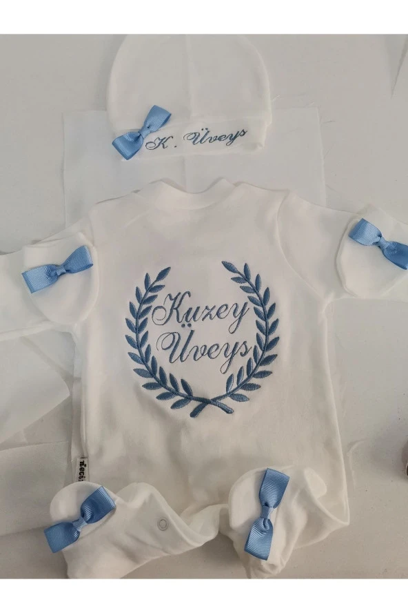 MİNİK ADIMLAR İsme Özel Nakışlı Tulum