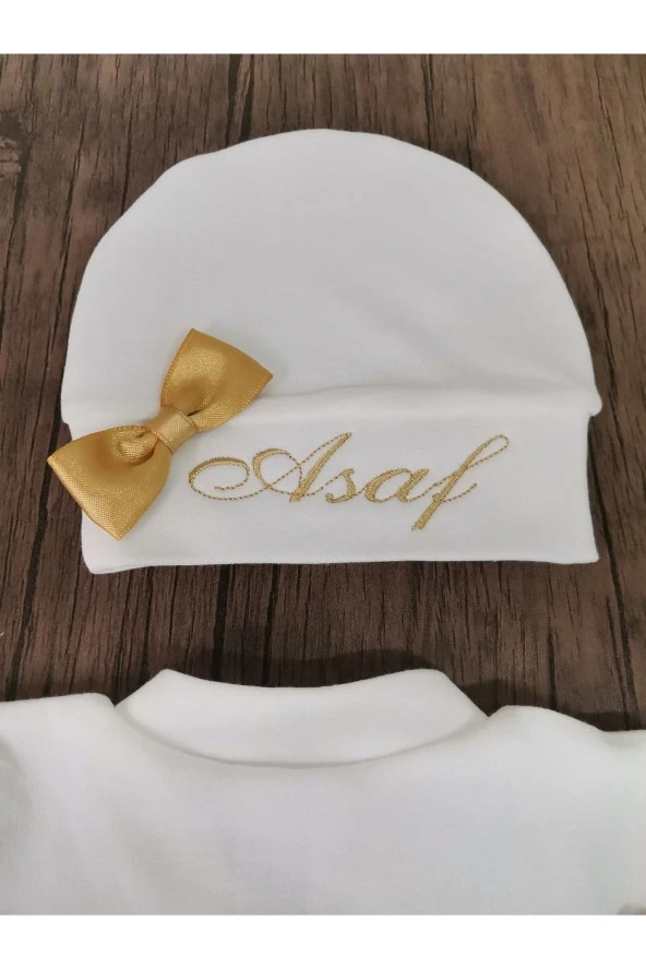 MİNİK ADIMLAR Isme Özel Melek Kantlı Tulum Seti - 3