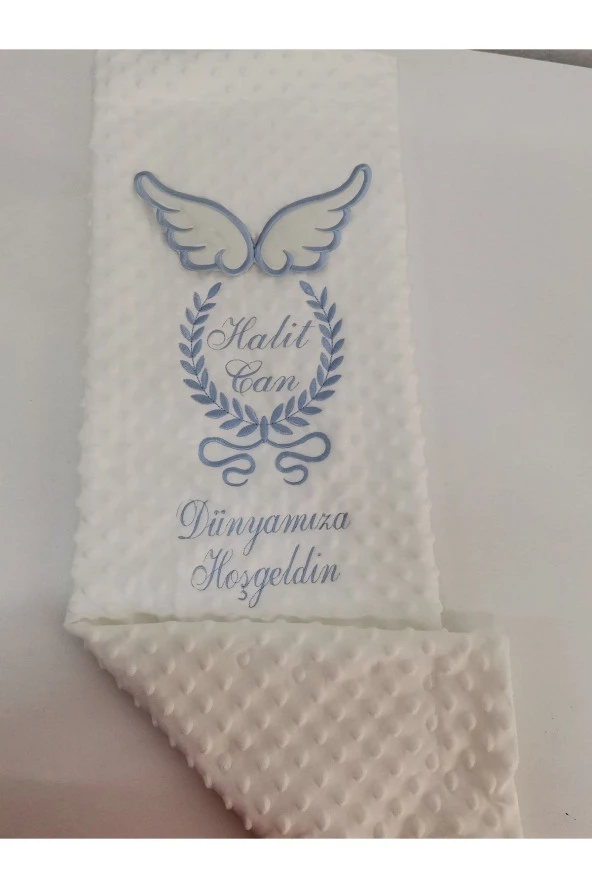 MİNİK ADIMLAR İsme Özel Nakışlı Battaniye Ve Tulum - 3