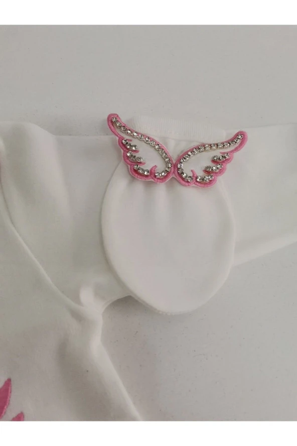 MİNİK ADIMLAR Isme Özel Melek Kantlı Tulum Seti - 3