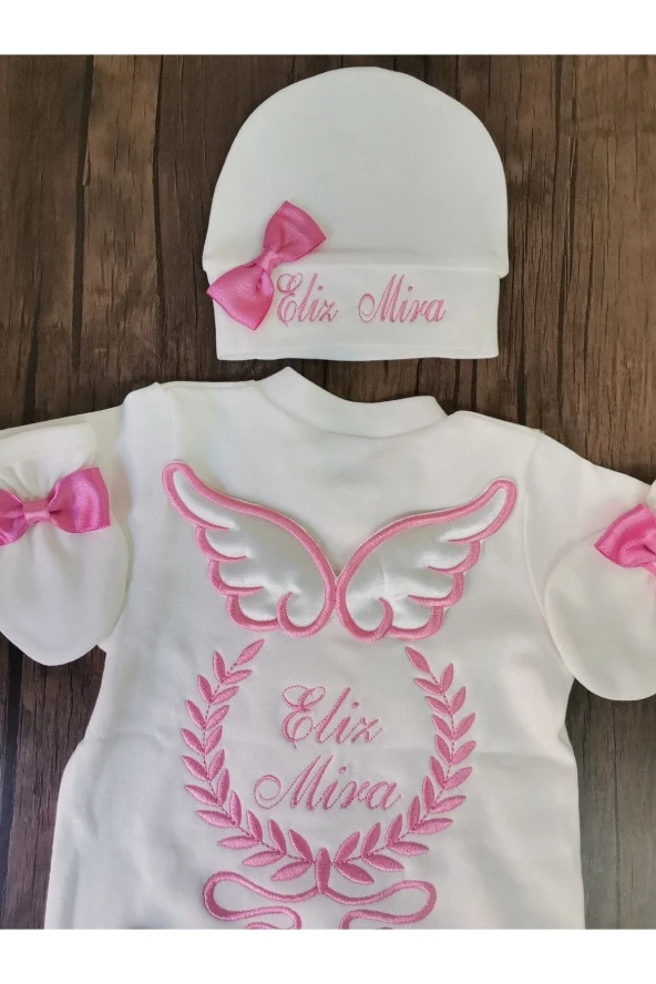 MİNİK ADIMLAR İsme Özel Nakışlı Tulum - 5