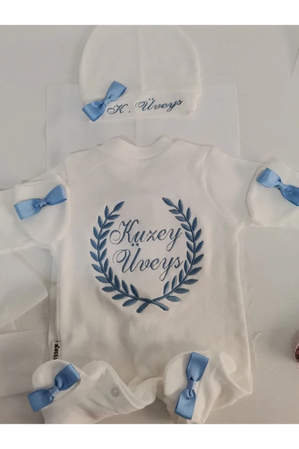 MİNİK ADIMLAR İsme Özel Nakışlı Tulum - 2