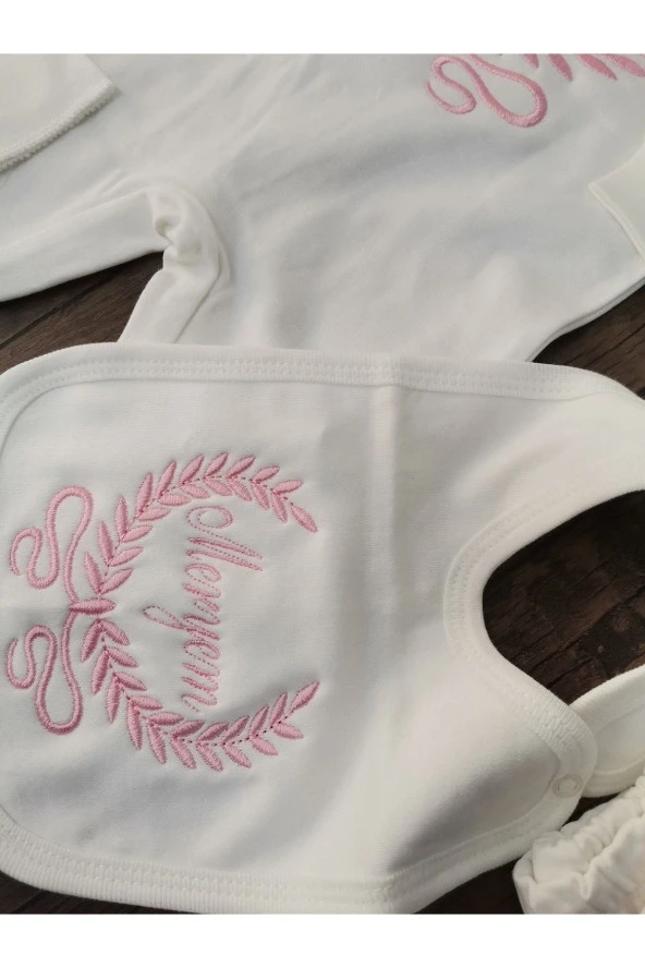 MİNİK ADIMLAR İsme Özel Nakışlı 10 ' lu Hastane Çıkışı - 5