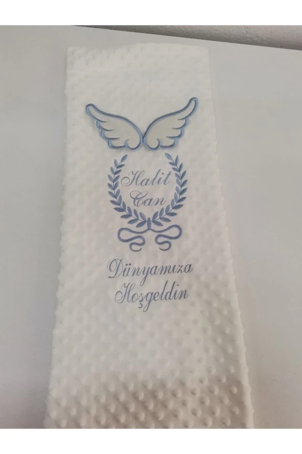 MİNİK ADIMLAR İsme Özel Nakışlı Battaniye - 2