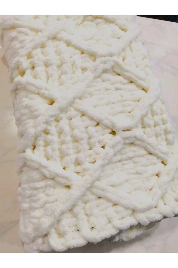 MİNİK ADIMLAR Minik Adımlar Alize Puffy El Örme Bebek Battaniye - 3