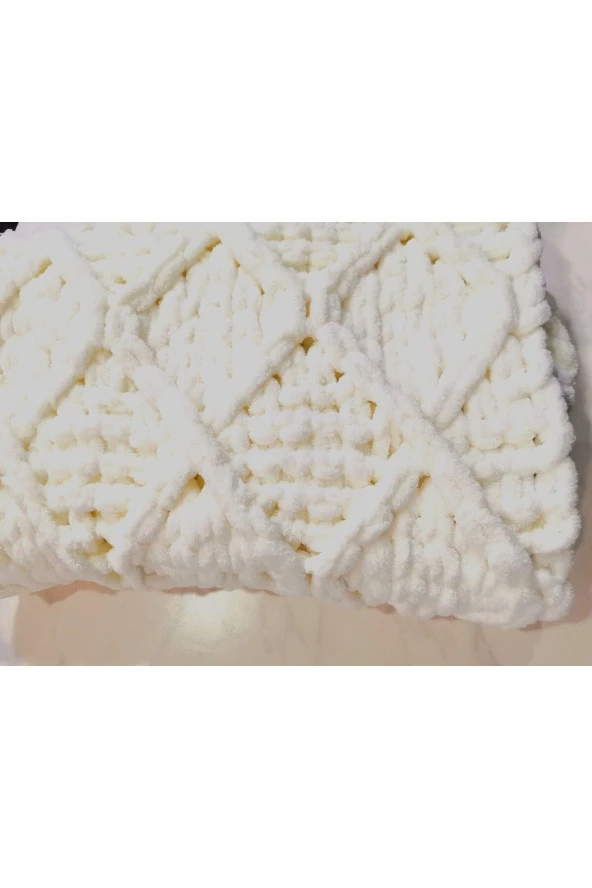 MİNİK ADIMLAR Minik Adımlar Alize Puffy El Örme Bebek Battaniye - 4