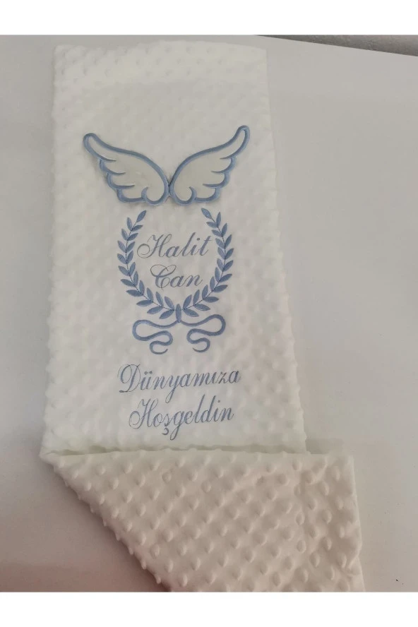 MİNİK ADIMLAR İsme Özel Nakışlı Battaniye - 4