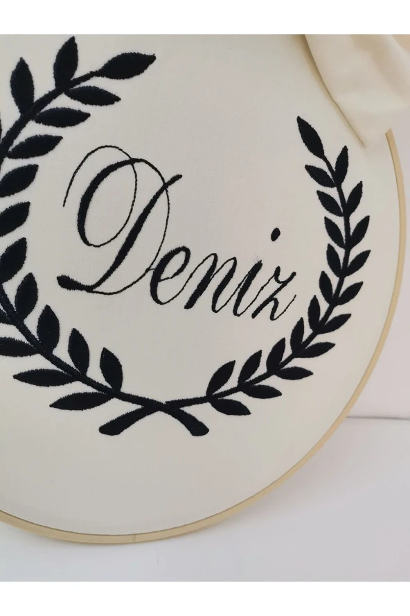 MİNİK ADIMLAR İsme Özel Nakışlı Kapı Süsü İsimli Balonlu Sevimli Ayıcıklı - 3