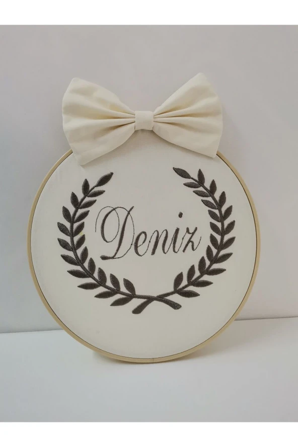 MİNİK ADIMLAR İsme Özel Nakışlı Kapı Süsü İsimli Balonlu Sevimli Ayıcıklı - 5