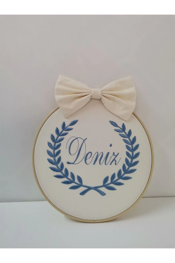 MİNİK ADIMLAR İsme Özel Nakışlı Kapı Süsü İsimli Balonlu Sevimli Ayıcıklı - 4