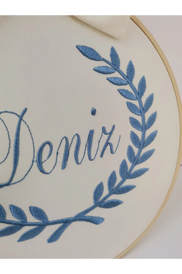 MİNİK ADIMLAR İsme Özel Nakışlı Kapı Süsü İsimli Balonlu Sevimli Ayıcıklı - 5