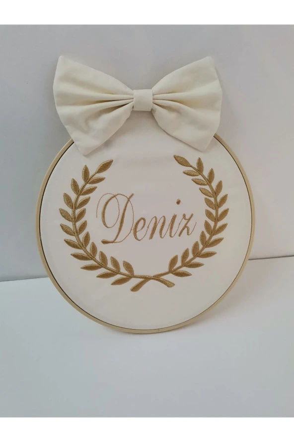 MİNİK ADIMLAR İsme Özel Nakışlı Kapı Süsü İsimli - 4