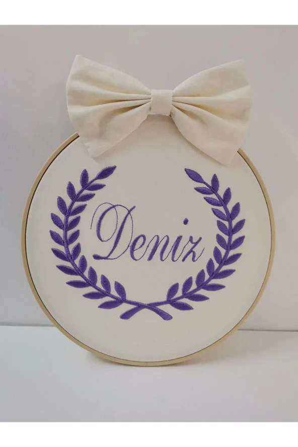 MİNİK ADIMLAR İsme Özel Nakışlı Kapı Süsü İsimli Balonlu Sevimli Ayıcıklı - 3