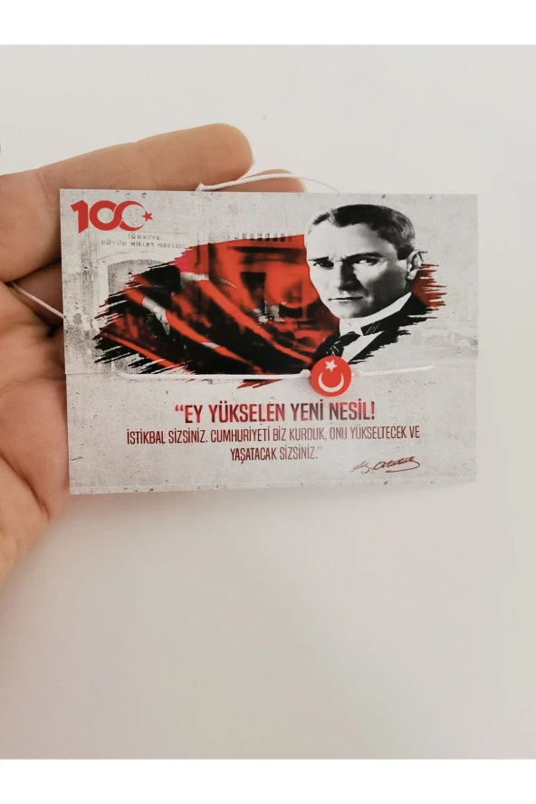 MİNİK ADIMLAR 29 Ekim Cumhuriyet Bayramı Kartı Ve Ay Yıldız Bilekliği 10 Adet