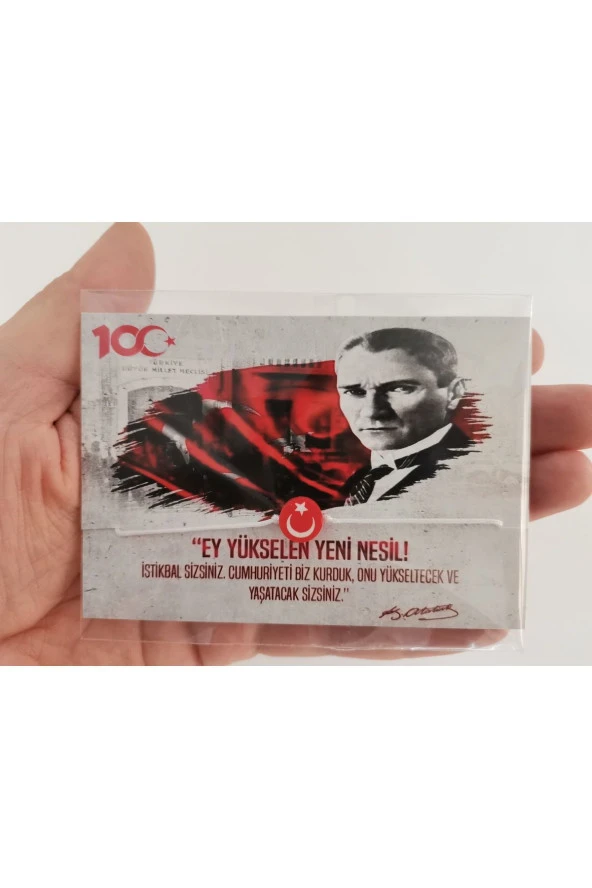 MİNİK ADIMLAR 29 Ekim Cumhuriyet Bayramı Kartı Ve Ay Yıldız Bilekliği 25 Adet - 4