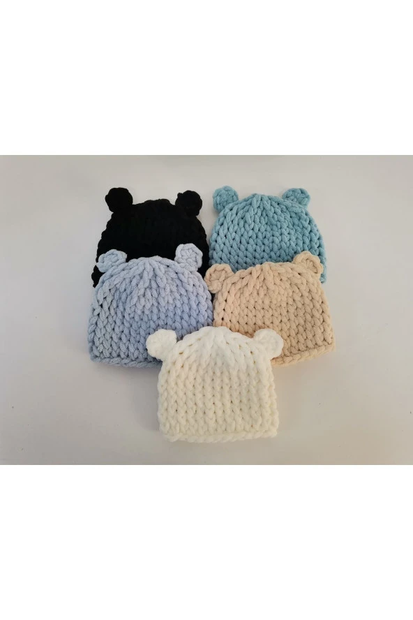 MİNİK ADIMLAR Alize Puffy El Örgüsü Şapka - Resim 3