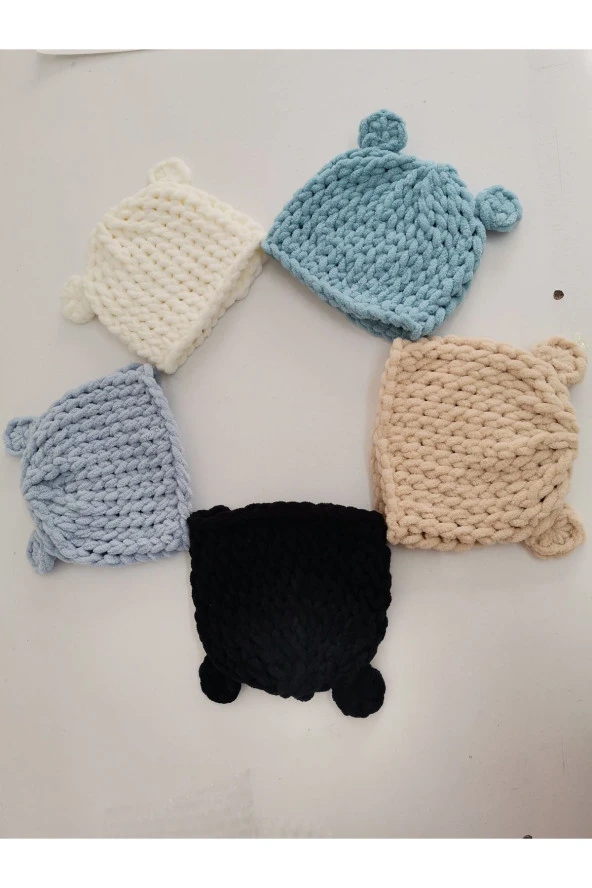 MİNİK ADIMLAR Alize Puffy El Örgüsü Şapka - Resim 4