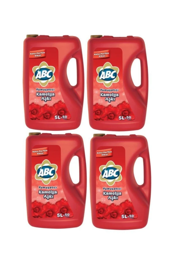 ABC Sıvı Çamaşır Yumuşatıcı Deterjan Kamelya Aşkı 5 lt 4 Adet