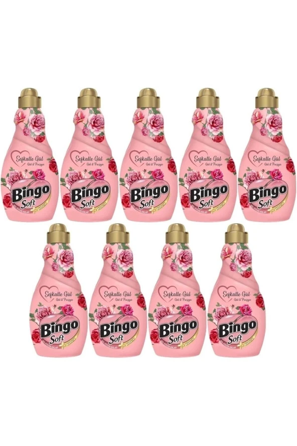 Bingo Soft Çamaşır Yumuşatıcı Konsantre 1440ml Şefkatle Gül (9 LU SET)