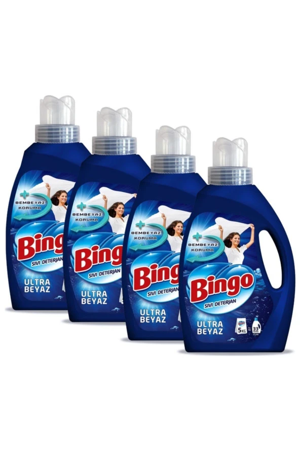 Bingo Ultra Beyaz Sıvı Deterjan 2145ml 33 X 4 :132 Yıkama