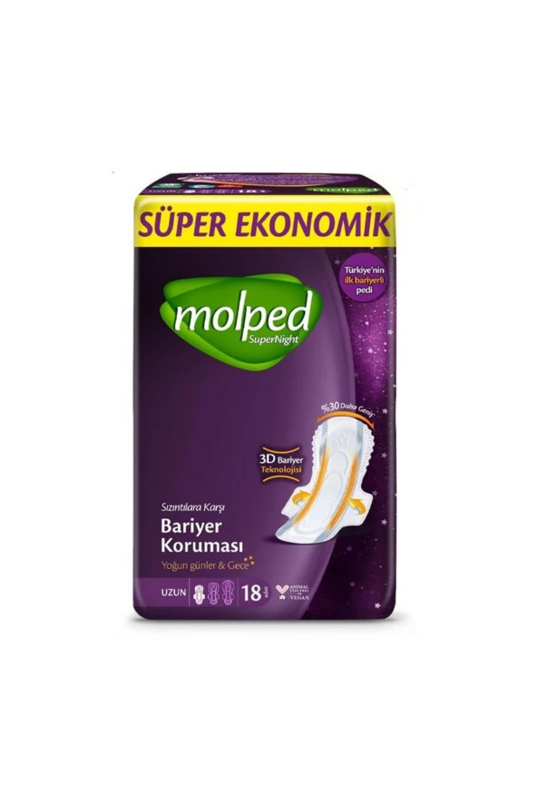 Molped Supernight (uzun) 18'li 6 Adet