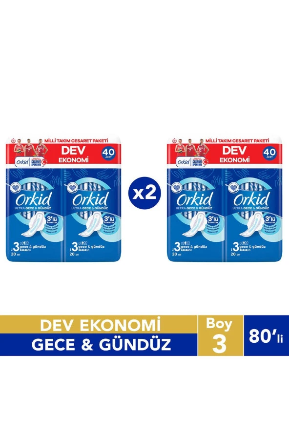 Orkid Ultra Extra Gece Cesaret Paketi 80'li