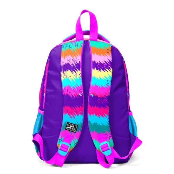 Coral High Desenli Okul Çantası Beslenme Kalemlik 3lü Set 23477 - 5