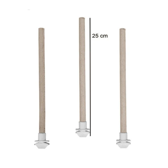 Pati Dükkan Doğal Ahşap Kuş Tüneği 1.2 cm-25 cm Standart  ( 2 Adet )